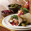 Turkey, Tart Cherry, and Cranberry Chutney Wraps